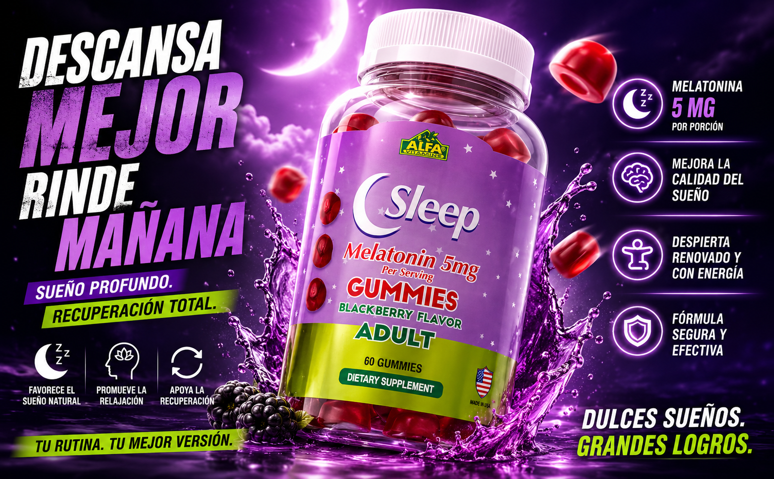 Alfa Vitamins - Melatonin Gummies Adult.png